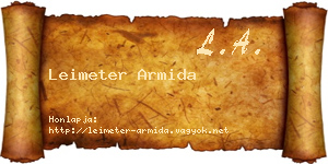 Leimeter Armida névjegykártya